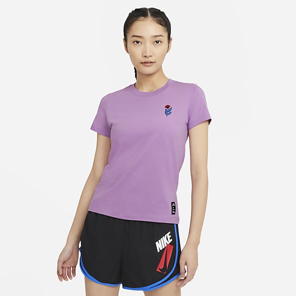 purple nike women's t shirt