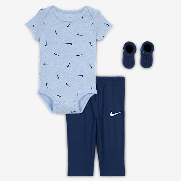 Nike Conjunto de 3 piezas de body y pants con patrón tipo waffle para bebé