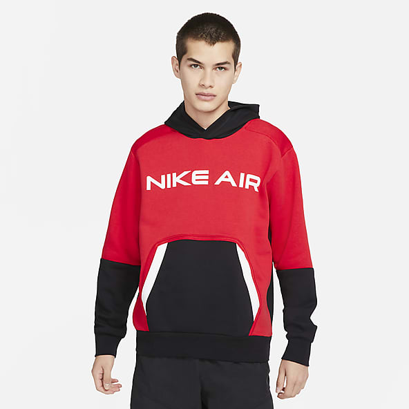 nike air red and black hoodie