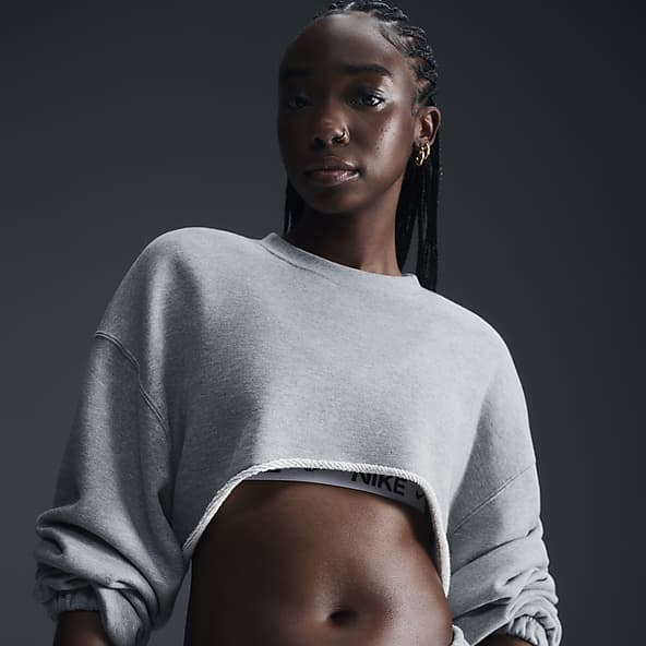 Womens Grey Hoodies Pullovers. Nike