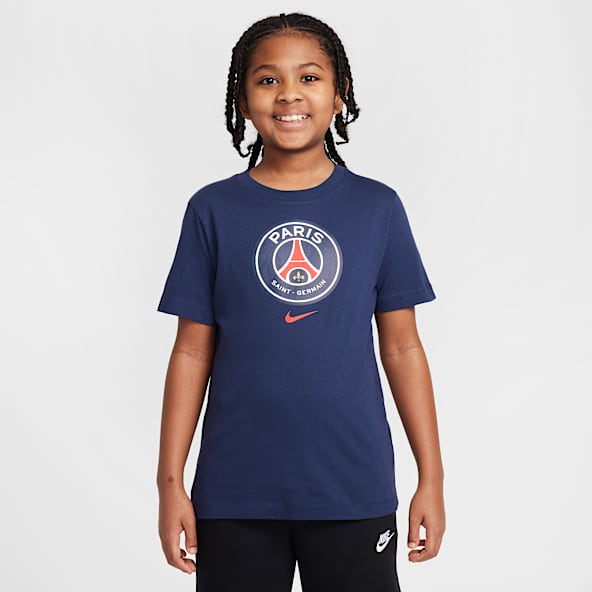 Paris Saint-Germain T-shirt piłkarski dla dużych dzieci Nike