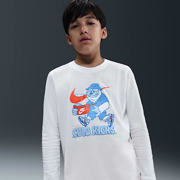 Nike Sportswear Playera de manga larga para niños grandes