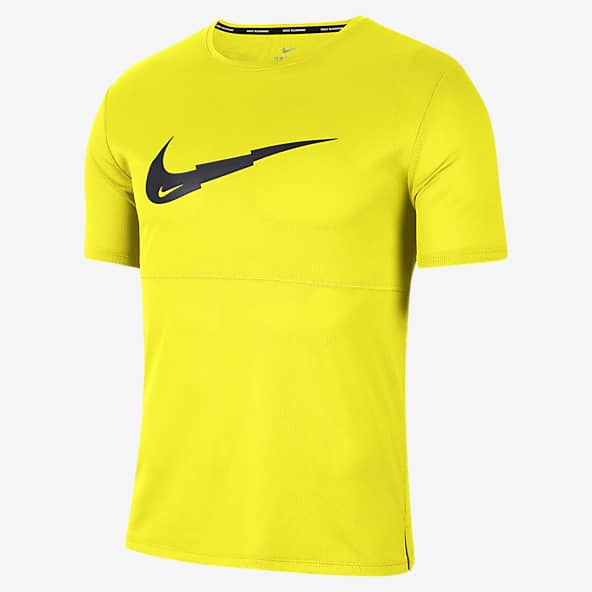 yellow nike t shirt