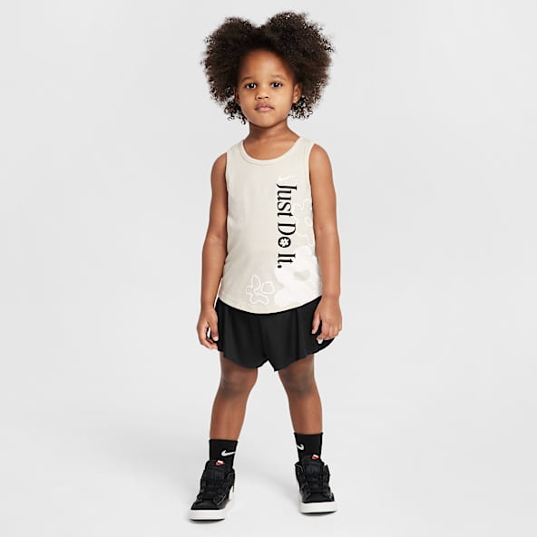 Nike Dri-FIT Conjunto de 2 piezas de camiseta de tirantes y shorts de malla Wild Flower infantil