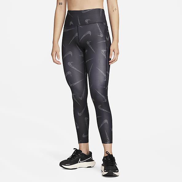 Nike Dri-FIT One Women's Mid-Rise Leggings Tights DD0252-010 Size XS  Black/White at Amazon Women's Clothing store