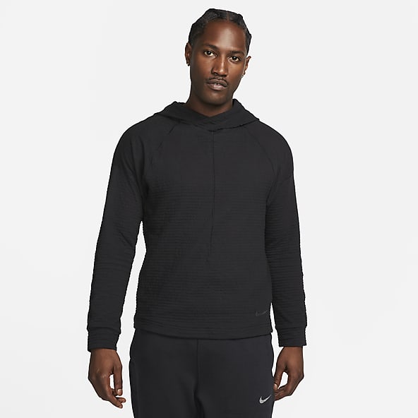 Men's Nike Stock Dri-Fit Spotlight SS Pullover Hoodie 3XL / TM Black/Tm Black/White