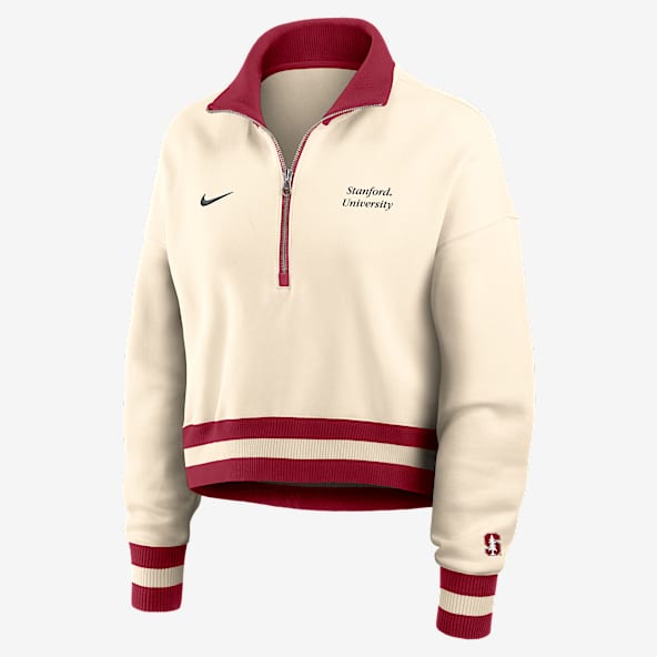 Stanford Legacy Women's Nike College Cropped 1/4-Zip Crew