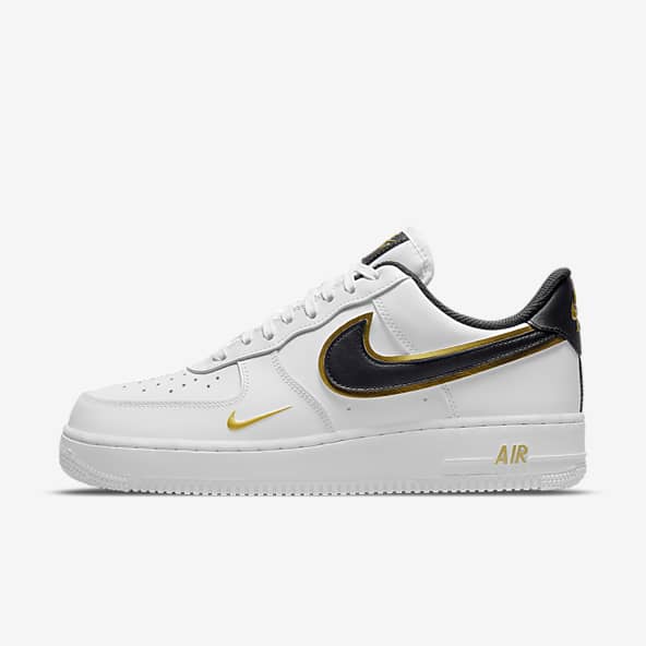 Mens white and gold nike shoes Clearance