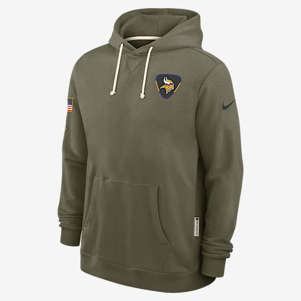 Minnesota Vikings Salute to Service Sideline Dominant Force Men's Nike Dri-FIT NFL Pullover Hoodie