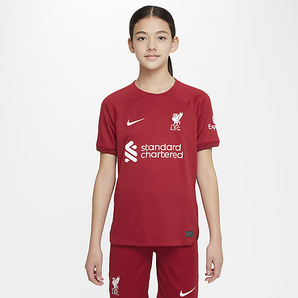 Préstamo de dinero Gaviota beneficioso Camisetas y equipaciones del Liverpool FC para niños/as 2022/23. Nike ES