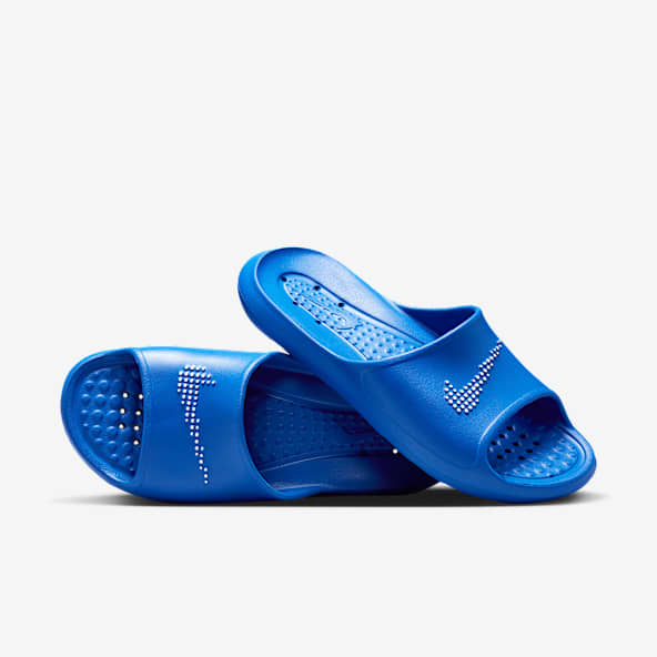 blue nike slide