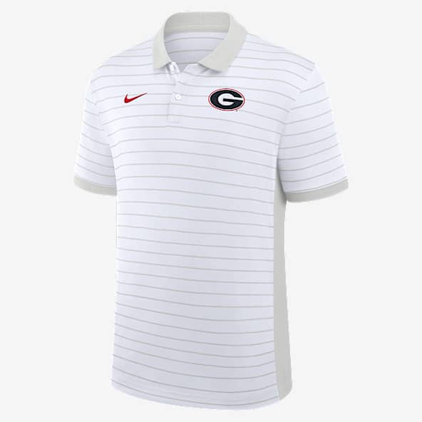 Georgia Sideline Victory Stripe Polo universitario Nike Dri-FIT para hombre