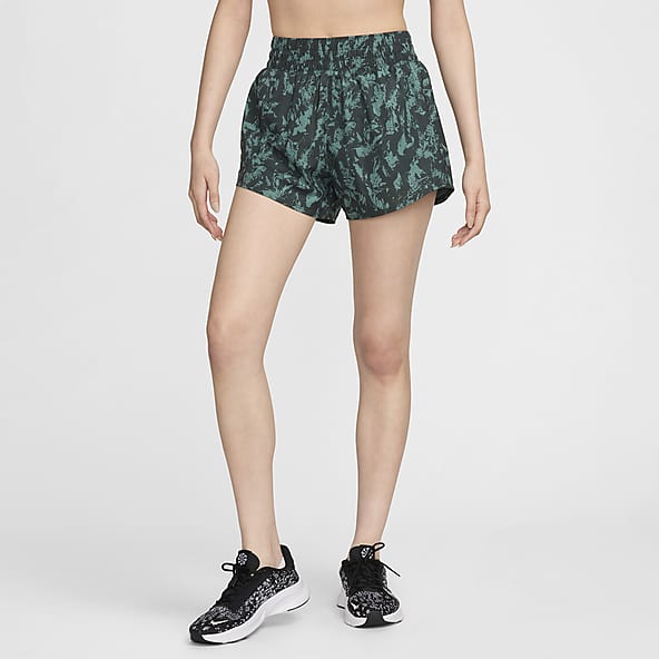 Nike One 女款 Dri-FIT 高腰隱藏式內裡 3" 印花短褲