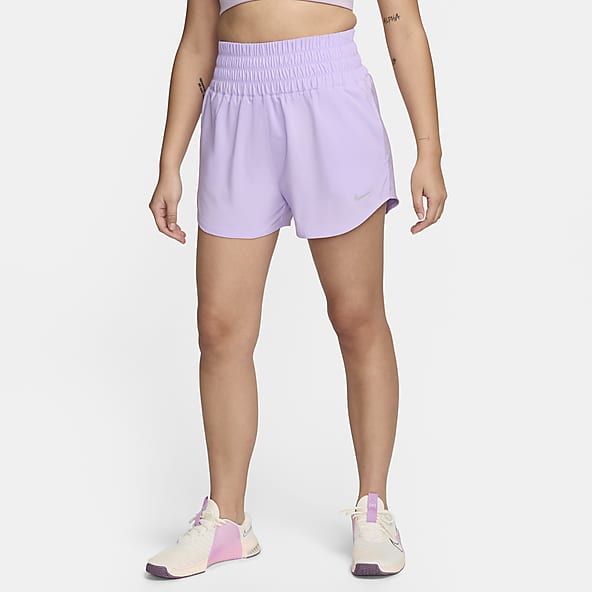 Nike Purple Shorts! Tamanho M com Bolsos. Linha Especial Atlética. Roxo com  Detalhes em Branco., Shorts Feminino Nike Usado 95212642
