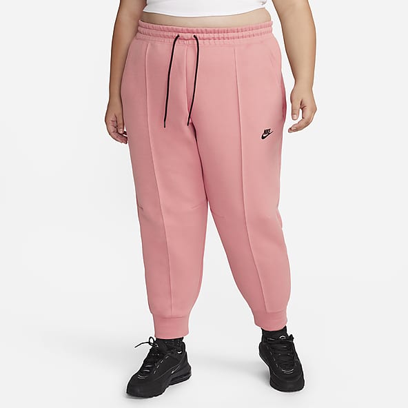 Pink Nike swoosh cargo fleece joggers slim fit size