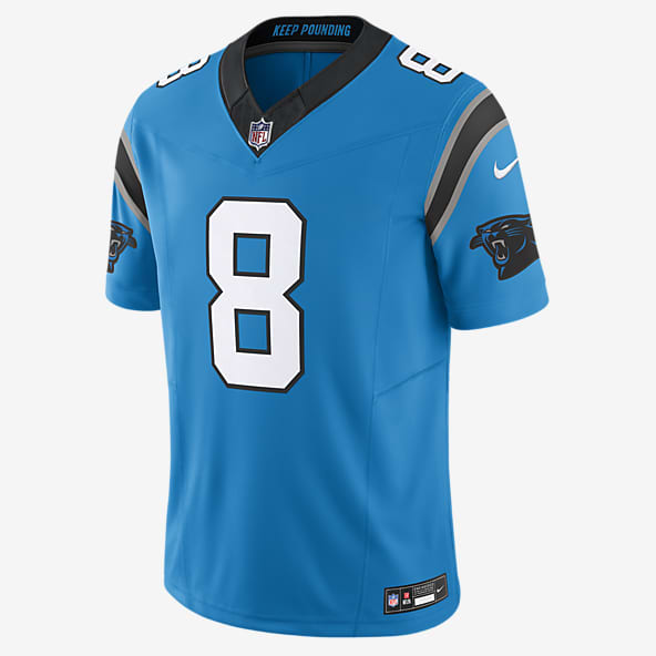 Carolina Panthers Custom Men's Nike Team Logo Dual Overlap Limited Jersey Black