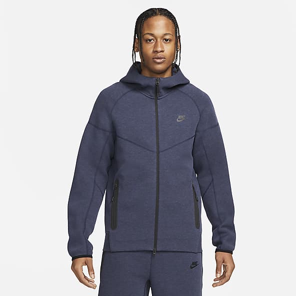 Nike Classic Fleece Full Zip Hoodie in Blue for Men