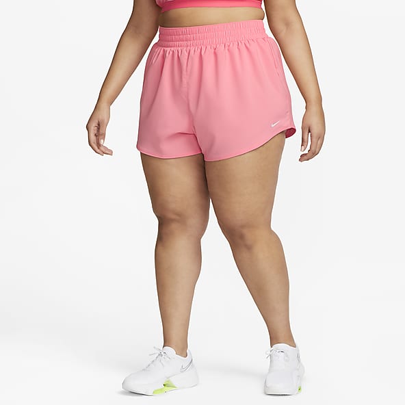 Pink Upper-Thigh Length Dri-FIT Clothing.