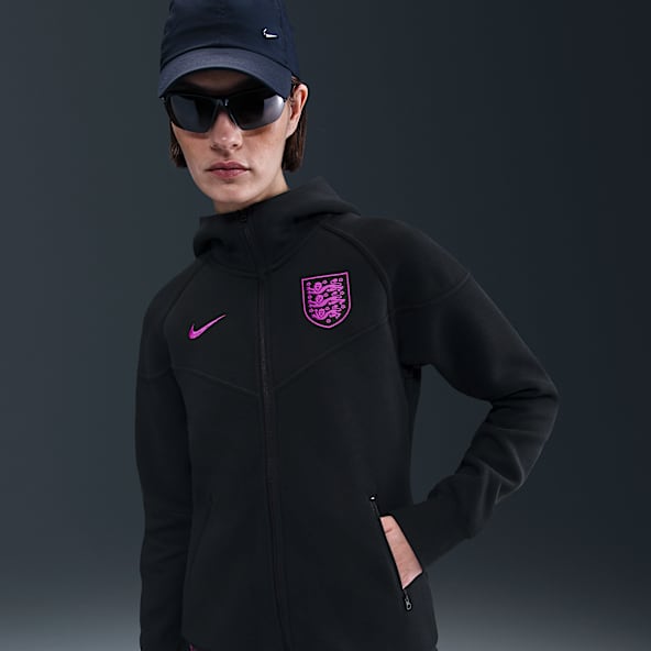 Engeland Tech Fleece Windrunner Nike voetbalhoodie van fleece met rits voor dames