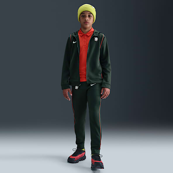Chelsea F.C. Piłkarski dres z tkaniny dla dużych dzieci Nike