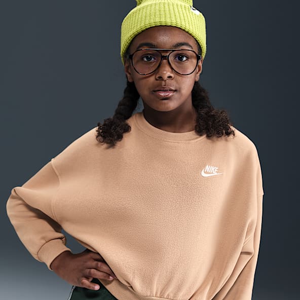 Nike Sportswear Club Fleece Girls' Boxy Crew-Neck Sweatshirt