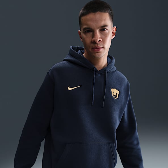 Pumas UNAM Club Sudadera con gorro sin cierre de fútbol Nike para hombre