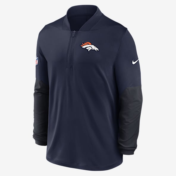 Denver Broncos Feel The Pressure Men's Nike Dri-FIT NFL 1/2-Zip Top