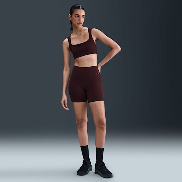 Nike Zenvy Shorts de ciclismo de cintura alta de 13 cm con sujeción suave para mujer