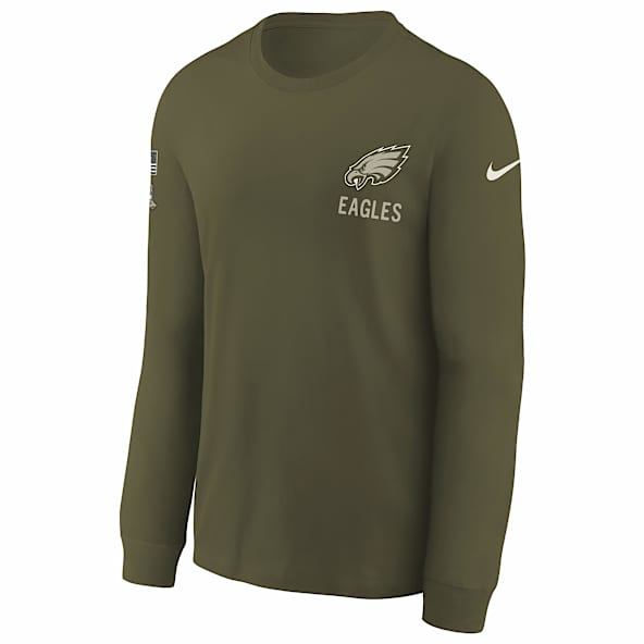 Philadelphia Eagles Salute to Service Sideline Big Kids’ Nike NFL Long-Sleeve T-Shirt