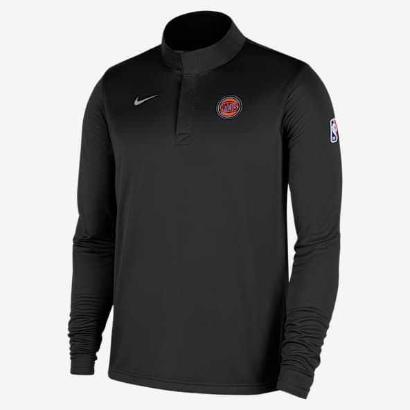 New York Knicks Men's Nike Dri-FIT NBA 1/4-Zip Long-Sleeve Top
