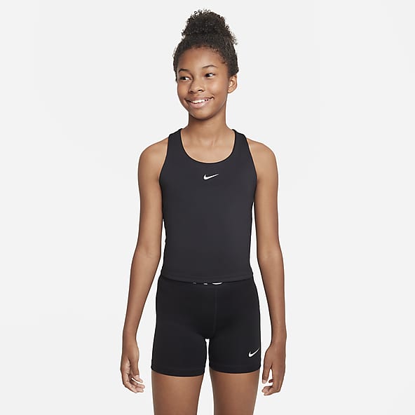 Black Performance Sports Bras Tops & T-Shirts. Nike LU