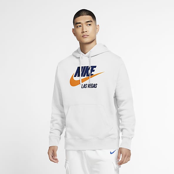 white nike swoosh hoodie