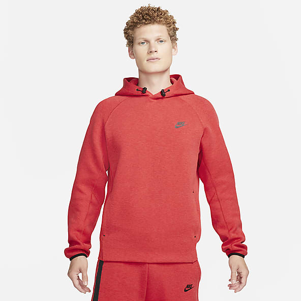 Felpa nike rossa con cappuccio top