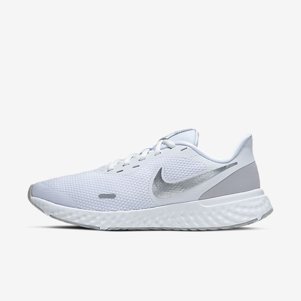 all white womens nike running shoes