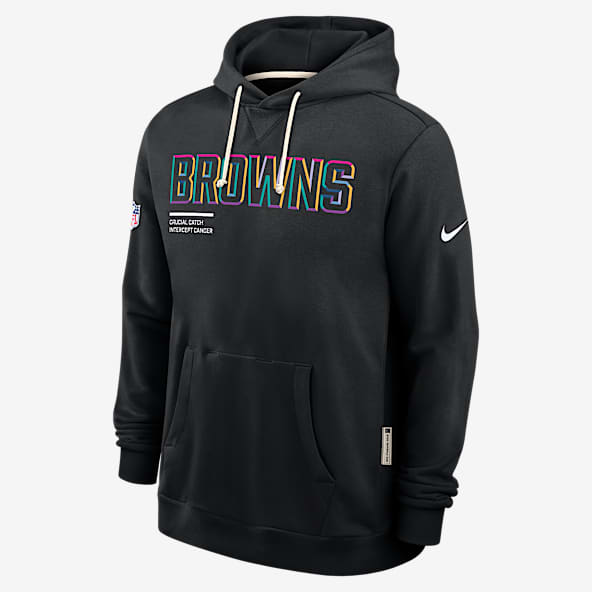 Cleveland Browns Crucial Catch Sideline Men's Nike Dri-FIT NFL Pullover Hoodie