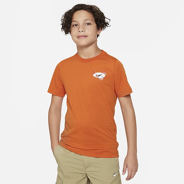 Orange Hauts et tee-shirts. Nike FR