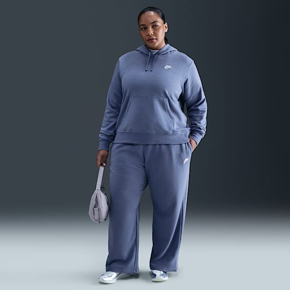 Nike Sportswear Club Fleece Women's Mid-Rise Wide-Leg Sweatpants (Plus Size)