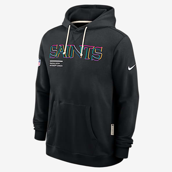 New Orleans Saints Crucial Catch Sideline Sudadera con gorro sin cierre Nike Dri-FIT de la NFL para hombre