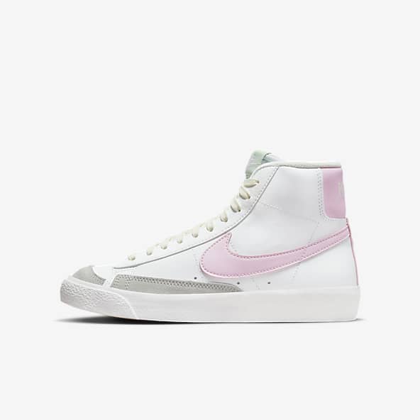 Nike Women's Blazer Mid 77 Shoes, Size 7, White/Pink