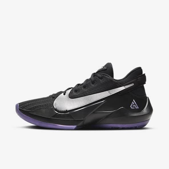 black basketball nike shoes