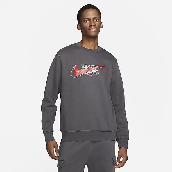 nike crew neck jumper grey