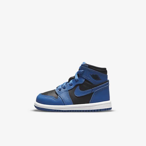 high top blue air jordans