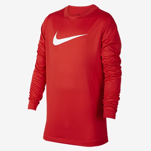 Girls red cheap nike shirt