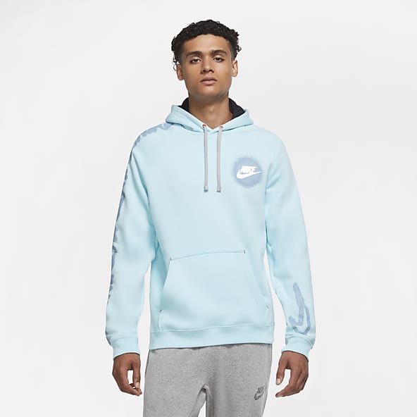 light blue nike pullover