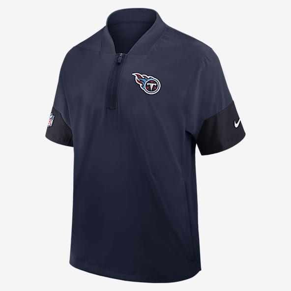 Tennessee Titans Sideline Coach Men's Nike NFL 1/2-Zip Short-Sleeve Hooded Jacket