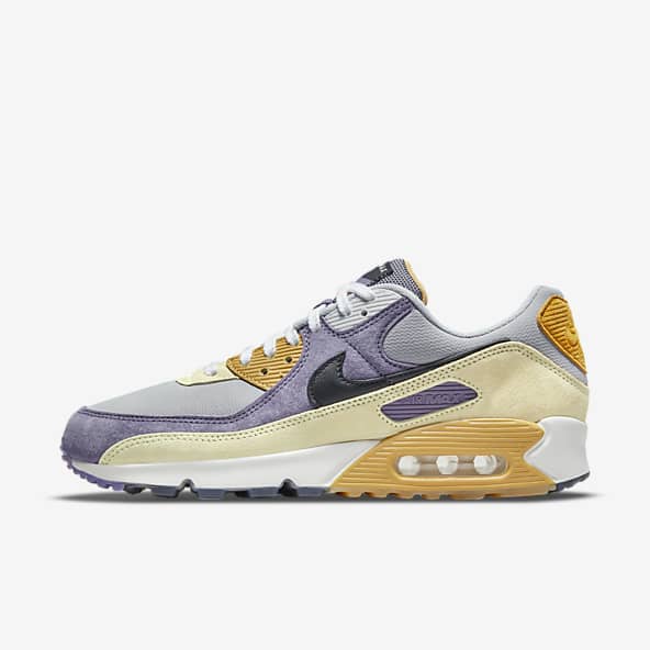 nike air purple and yellow