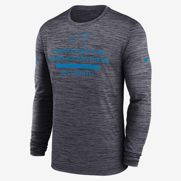 Carolina Panthers Sideline Team Issue Velocity Men's Nike Dri-FIT NFL Long-Sleeve T-Shirt