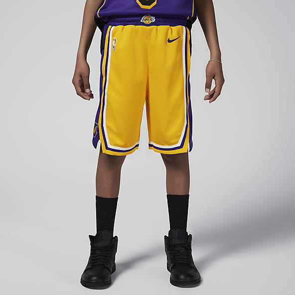Los Angeles Lakers 2023/24 Icon Edition Nike NBA Swingman Shorts für ältere Kinder (Jungen)