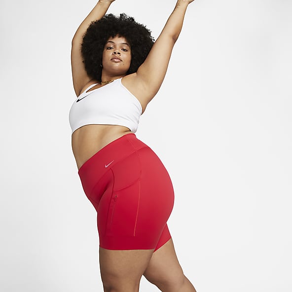 Plus Size Red High-Intensity Interval Training Tights.