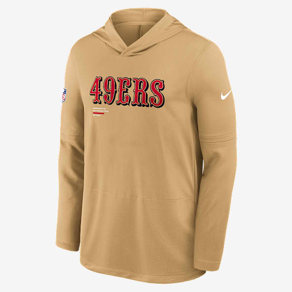 San Francisco 49ers Pure Fury Sideline Men's Nike Dri-FIT NFL Long-Sleeve Hooded Top